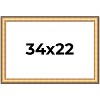 PosterPalooza | Traditional Gold Picture Frame - UV Acrylic, Backing Board, Hanging Hardware Included - 2 of 4