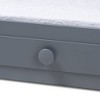 Twin Cintia Wood Bed with Trundle Gray - Baxton Studio - 4 of 4