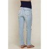 PinkBlush Light Blue Distressed Knee Maternity Jeans - 4 of 4