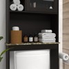 SEVOBAL Bathroom Storage Cabinets Modern Over The Toilet Space Saver Organization Wood Storage Cabinet for Bathroom, Brown , 23.22"*7.5"*68.11" - 3 of 4