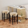 23.6" Mid-Century Modern Upholstered Counter Stool Set of 2, Dining Chairs with Metal Legs for Kitchen Island or Home Bar - The Pop Home - 3 of 4