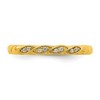 Black Bow Jewelry 2.5mm 14k Yellow Gold .04 Ctw Diamond Stackable Twist Band - 3 of 4