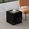VYNXARIA Luxurious Black Marble Texture MDF Coffee Table - Modern Living Room Accent - 2 of 4