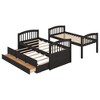 Bellemave Twin over Twin Wood Bunk Bed with Trundle and Drawers,black - 4 of 4