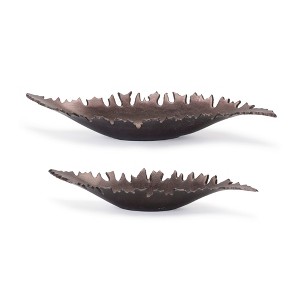 Aluminum Leaf Bowl (Set of 2) - 1 of 3