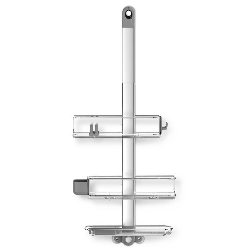 simplehuman Adjustable Shower Caddy Large Plus Stainless Steel/Anodized Aluminum, 2 of 12
