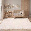 Washable Scalloped Area Rug, Soft Non-Slip Large Area Carpet for Bedroom, Living Room, Dining Room, Nursery, Modern Farmhouse Style - 2 of 4