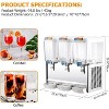 Commercial Ice Beverage Dispenser, Stainless Steel Drink Dispenser with Thermostat Control, Cold Juice Dispenser for Cafeterias, Hotel Parties - 4 of 4