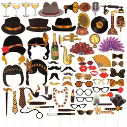 1920's Party Decorations, Photo Booth Props (72 Pieces)