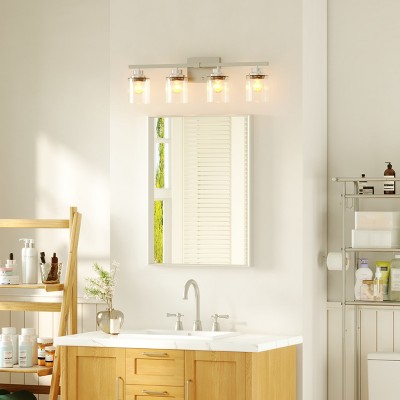 Rectangular Aluminum Framed Wall Bathroom Vanity Mirror
