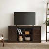 Wooakway 58"L 30"H 16"D Modern & Farmhouse Single Tier TV Stand Storage Cabinet with Sliding Barn door for TVs Up to 65" Living Rooms Apartment - 2 of 4