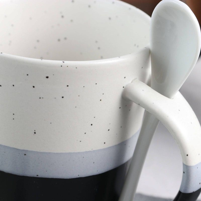 Mr. Coffee 8pc Stoneware Greco Matching Mug and Spoon Set, 2 of 4