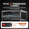 VEVOR 1U PDU, 8 Outlets, Rack Mount Power Strip Fits Standard 19" Server Racks, with Integrated Switch Surge Protection & Overload Protection, Black - 3 of 4
