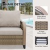 EAGLE PEAK Wicker Outdoor Chair, Patio Chair Curved Armrest - 2 of 4