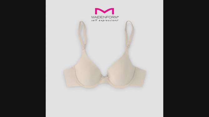 Maidenform Self Expressions Women's T-Shirt Bra 5701 2-Pack, 2 of 14, play video
