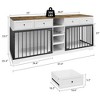 Whizmax 82” Large Dog Crate with 4 Drawers and Shelves, Double Dog Crate Furniture TV Stand, Wooden Heavy Duty Dog Crate for Medium Large Dogs - 2 of 4