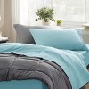 Twin Sheets Set - 3 Pieces Soft Twin Bed Sheets - Breathable & Cooling - Hotel Luxury - Easy Care Polyester Microfiber Bedding for Women, Men, Spa Blu - 3 of 4
