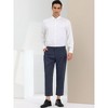 Lars Amadeus Men's Vertical Striped Dress Pants Straight Fit Formal Business Trousers - 3 of 4