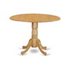 East West Furniture DLAS3-OAK-28 3 Piece Dining Table Set Includes A Wooden Table and 2 Brown Textured Faux Leather Mid Century Modern Chairs Oak - 3 of 4