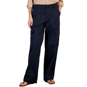 Tommy Hilfiger Womens Solid Casual Cargo Pants - 1 of 1