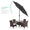 Best Choice Products 7.5ft Outdoor Solar Patio Umbrella for Deck, Pool w/ Tilt, Crank, LED Lights - 2 of 4