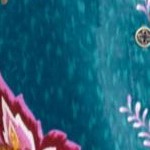deep teal floral
