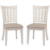 Set of 2 Bayberry Wood Dining Chairs White - Hillsdale Furniture: Bamboo-Style, Cream Upholstery, Armless - 4 of 4