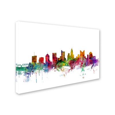 Trademark Fine Art -Michael Tompsett 'Columbus Ohio Skyline' Canvas Art