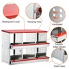 Chicken Nesting Boxes,6 Compartments Metal Chicken Laying Box with Roll Out Egg Collection with Large Vented Holes for Chickens, Hens, Ducks - 3 of 4