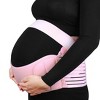 Unique Bargains Maternity Antepartum Belt Pregnant Women Abdominal Support Waist Belly Band Pink - 2 of 4