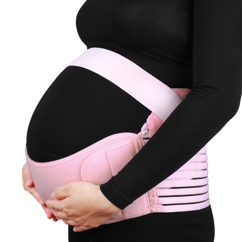 Unique Bargains Maternity Antepartum Belt Pregnant Women Abdominal Support Waist Belly Band Pink, 2 of 9