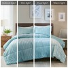 Gulches 3 Piece King/Cal King Faux Fur Comforter Mini Set,Teal Blue - 2 of 4