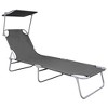 vidaXL Sunlounger Gray - 2 of 4