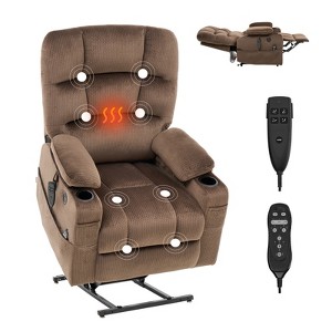 VEVOR Power Lift Recliner Chair,Lift Chair with Heat and Massage for Elderly,Dual Motor Recliner Chair with 2 Cup holders and USB Port(Large, Brown) - 1 of 4