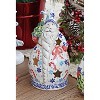 Blue Rose Polish Pottery Candy Cane Father Christmas Luminary - 2 of 3