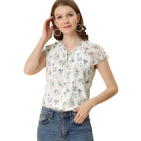 Ladies 2024 floral shirt