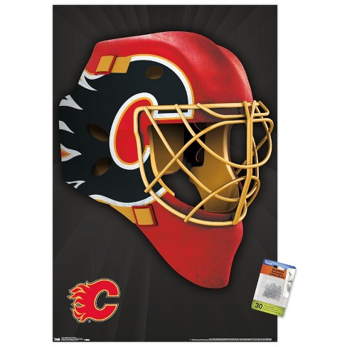  Trends International NHL Calgary Flames - Retro Logo 13 Wall  Poster, 22.375 x 34, Unframed Version: Posters & Prints