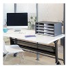 Bankers Box Decorative Sorter, 8 Letter Compartments, 19.5 x 12.38 x 10.25, Black/Gray Pinstripe - 3 of 4