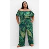 Women's Plus Size Peta Palm Jumpsuit - print | CITY CHIC - 2 of 4