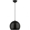 Livex Lighting Stockton 1 - Light Pendant in  Shiny Black/Polished Chrome - 4 of 4