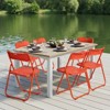Karl Home |Stackable Metal Folding Chair Set (Set of 6) - 3 of 4