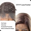 Jessie's Wig Bob Straight Lace Wigs Synthetic Hair 13*5*1 C Part Lace Black Ombre Blonde With Dark Roots 10 Inch - 3 of 4
