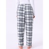 INSPIRE CHIC Women's Fuzzy Fleece Plush Plaid Pajama Pants Winter Warm Lounge Sleepwear with Pockets Bottoms - 4 of 4