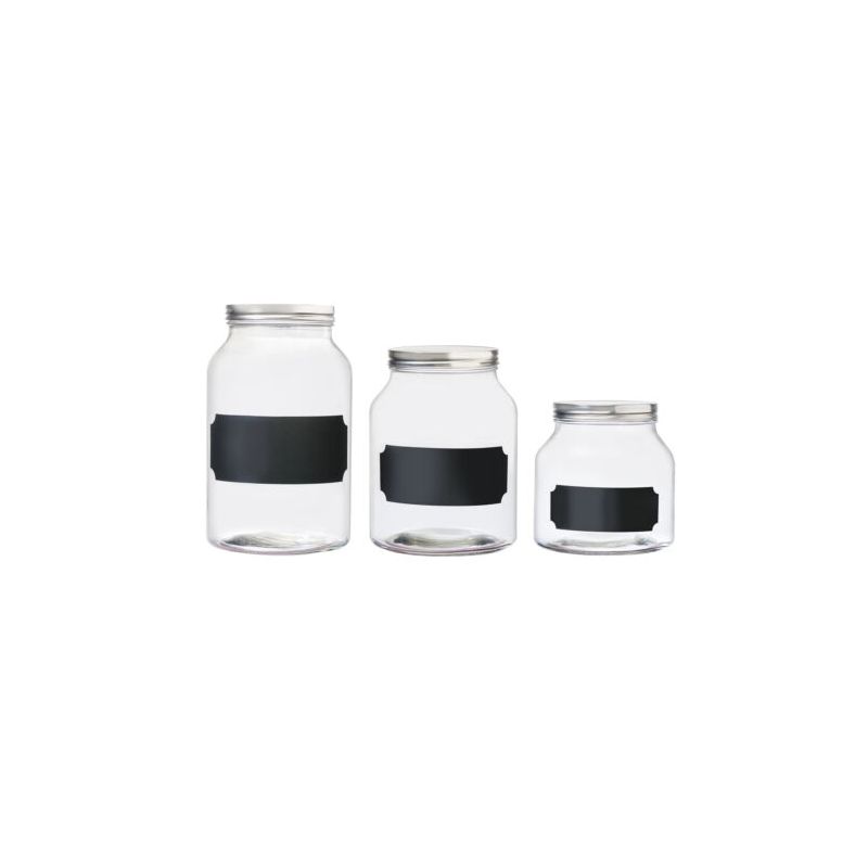 Amici Home Venice Chalkboard Glass Storage Canister, Clear, 3 of 4