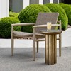 Uttermost Thorp Outdoor Accent Table-Modern Rustic Blend in Mottled Antique Brass - 2 of 4