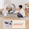 Angel Sar Cat Exercise Wheel, 31.5 Inch Large Indoor Cat Running Wheel Treadmill with Silent Rollers, White Pet Fitness Equipment - 2 of 4