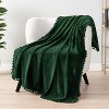 PAVILIA Fleece Pom Pom Blanket Throw for Sofa Bed, Soft Lightweight Pompom Fringe Blanket for Couch - 4 of 4