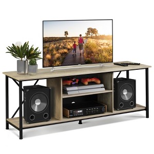 GALAXHERO TV Stand for 65 Inch TVs, 55" Industrial TV Console with Open Shelf, Entertainment Center for Living Room - 1 of 4