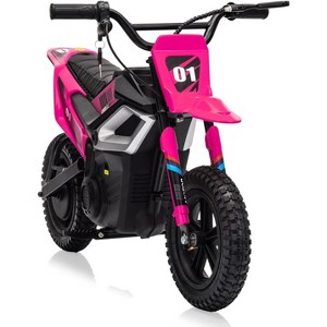 24V Electric Dirt Bike with Rear Wheel Suspension,350w Electric Motorcycle Up to 13.67Mile/h - 1 of 4