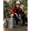 Behrens 6gal Embossed "Feed & Seed" Galvanized Steel Locking Lid Storage Can Silver: Metal Bucket with Lid, Universal Storage - 3 of 4